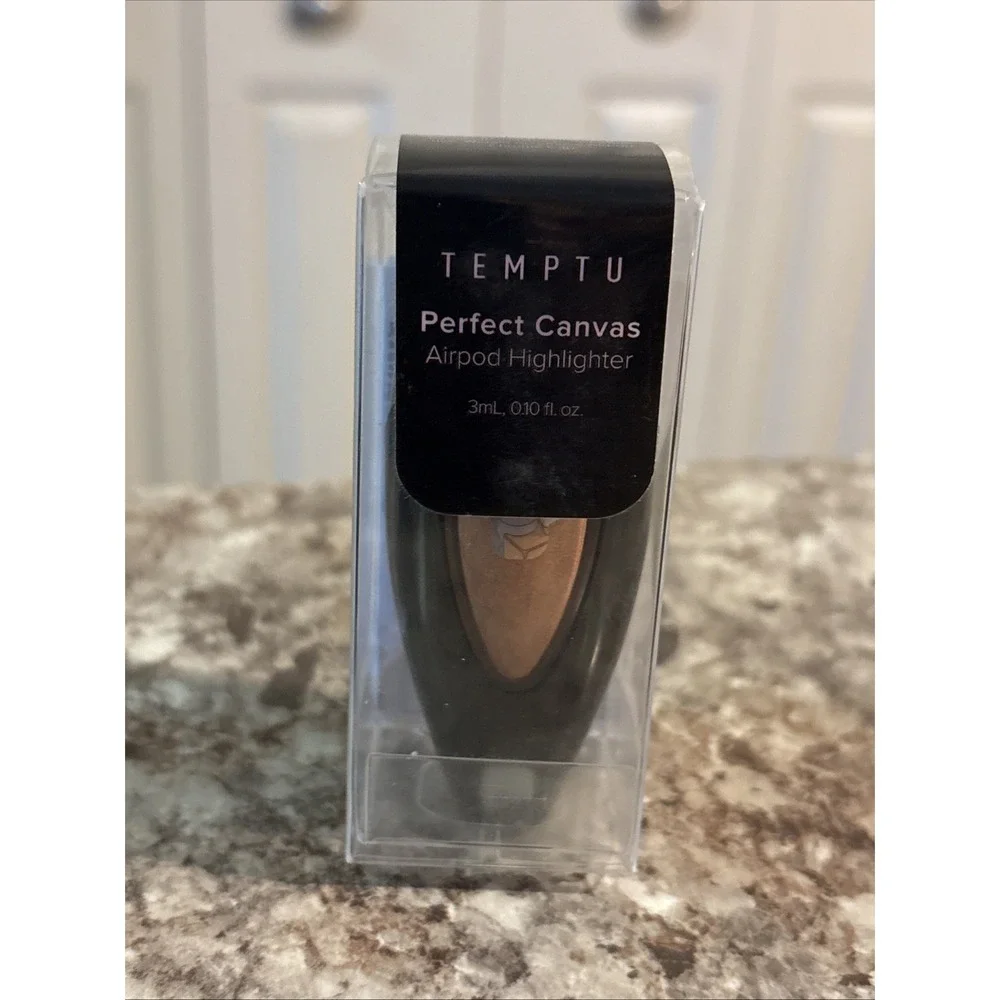 TEMPTU Perfect Canvas Airbrush Highlighter Rose Gold .10 fl oz-Package Distress‎
